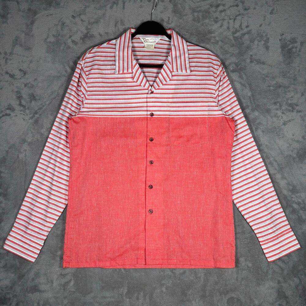 Vintage Don Giovanni Made in USA Retro Colorblock Shirt Mens M
